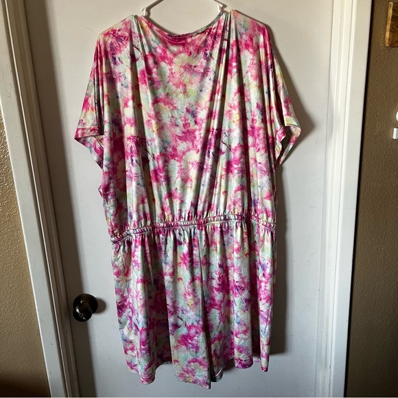 Woman’s Plus Size Tie Dye Shorts Romper 4X - Picture 5 of 6